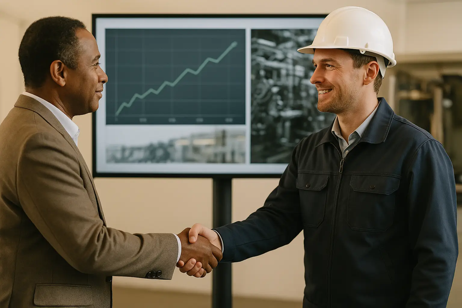 Conceptual image representing partnership and successful results